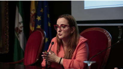 Judith Arnal, en su exposición ante los miembros del Observatorio Económico de Andalucía